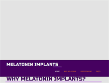 Tablet Screenshot of melatoninimplants.com